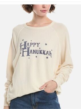 THE GREAT. The College Sweatshirt with Hanukkah Graphic